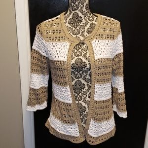 Caramel striped Cardigan - 361